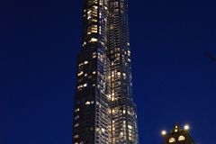 12-5 New York by Gehry At Night In New York Financial District
